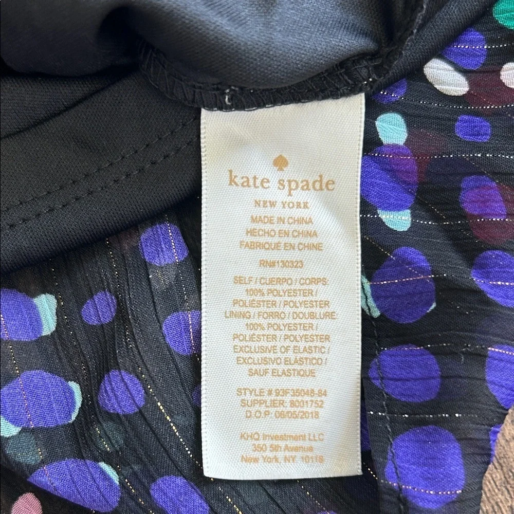 Kate Spade Black Skirt with Colorful Dots